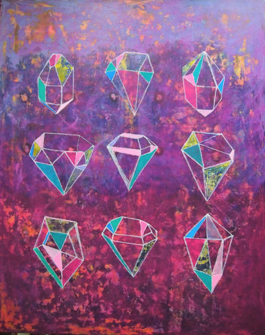«9 кристаллов», Радик Гарифуллин, 2017, холст, акрил, 100х80