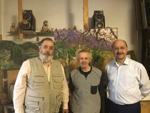 В гостях у Виктора Домашникова побывали Сергей Круль и Наиль Махмутов