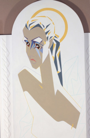 "Мария" (фрагмент), 2016г. холст на картоне, акрил187 х190
