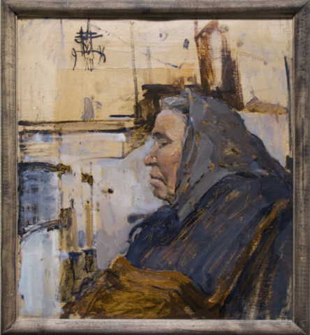 «Мама», Ильшат Байбурин, 1996, картон, масло, 85х85