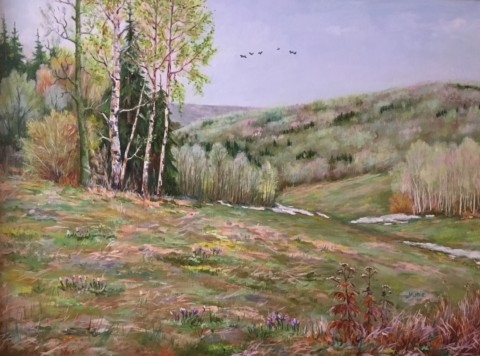 «Весна на Каратау», Мунир Абубакиров, 2017, холст, масло, 60х80