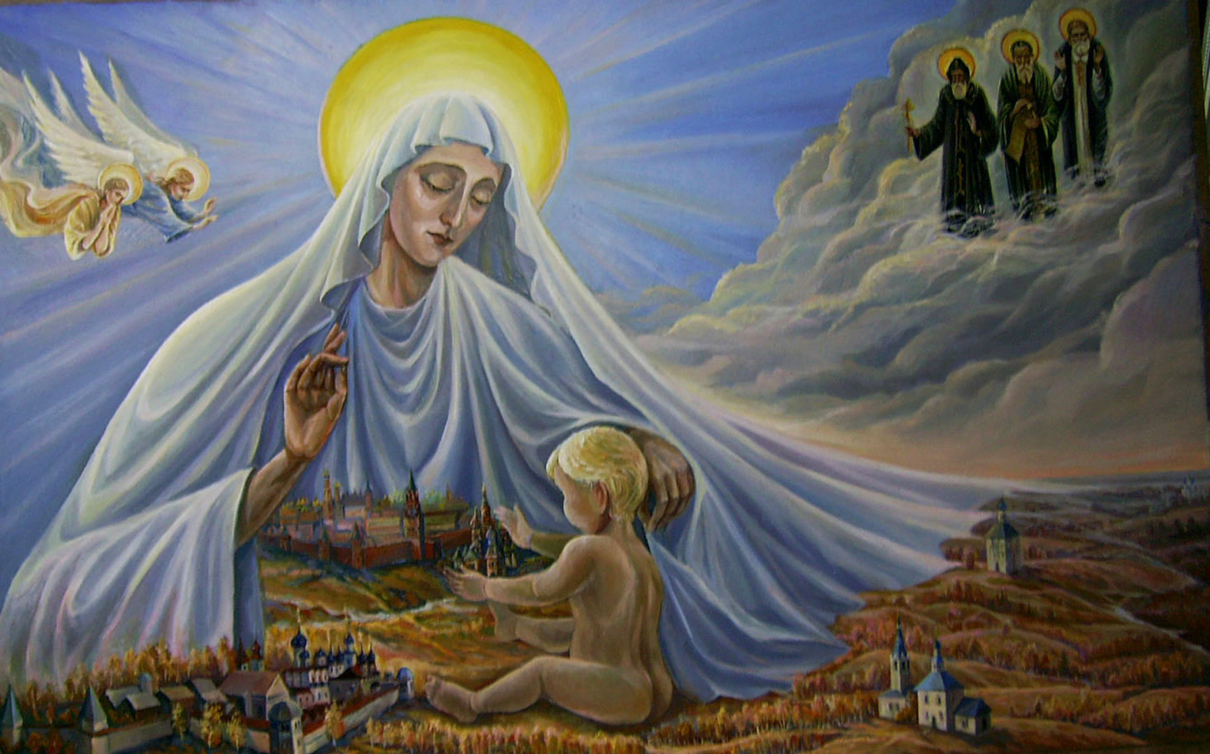 Академическая живопись Богородица Покров