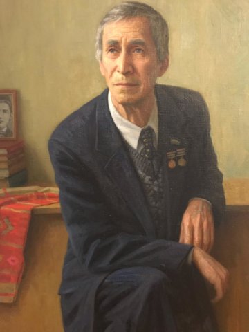 На открытии персональной выставки башкирского художника Рашита Хабирова