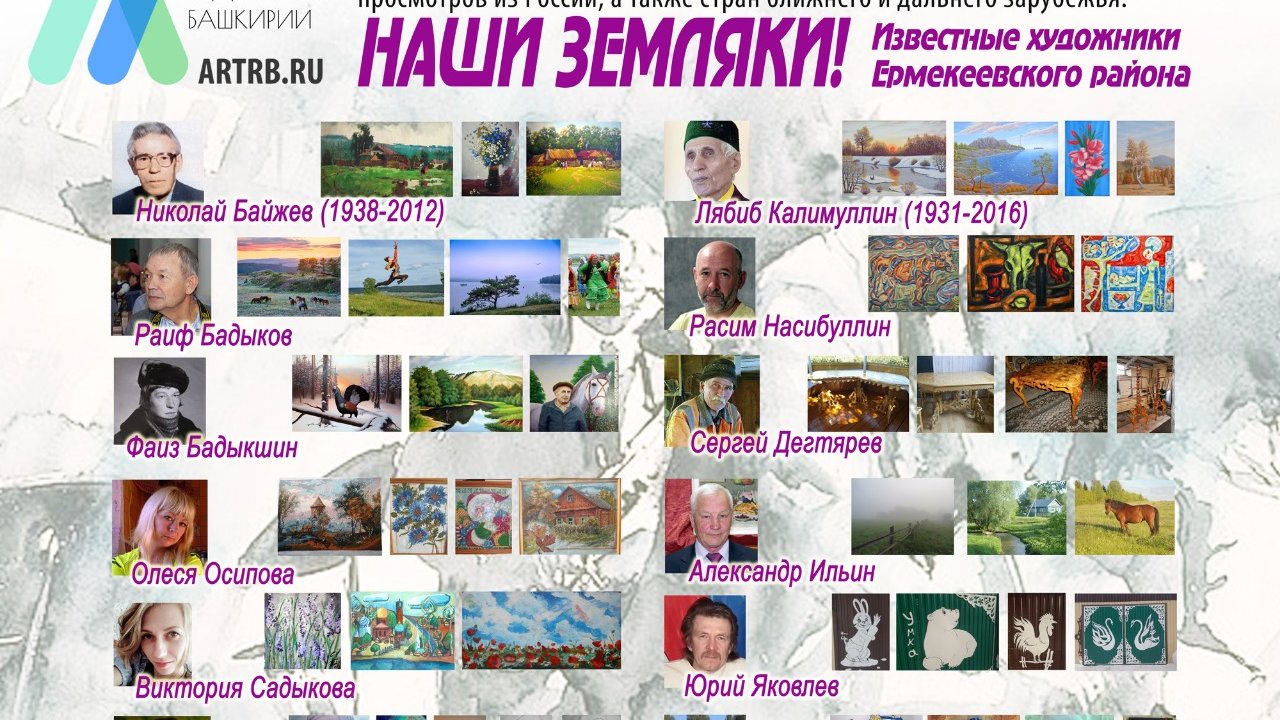 Художественный тур проекта «Любимые художники Башкирии» – встреча в Ермекеевском районе!