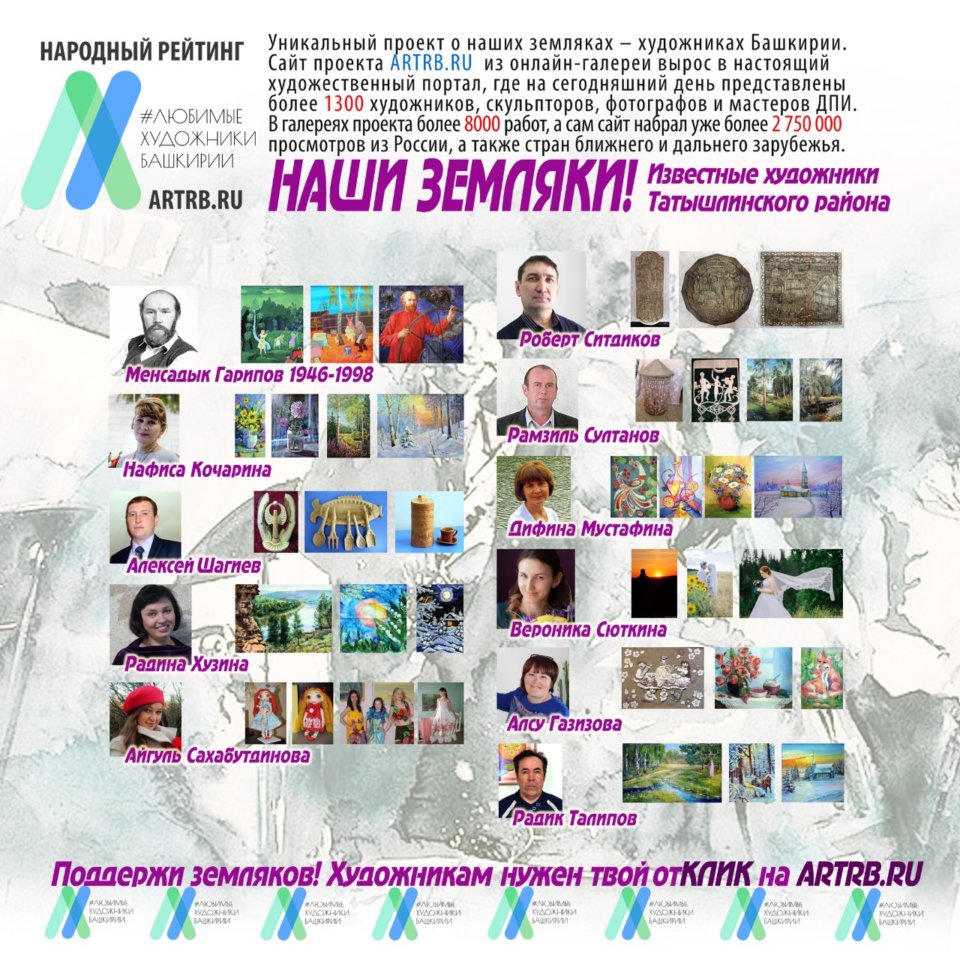 Художественный тур проекта «Любимые художники Башкирии» – встреча в Татышлинский районе!