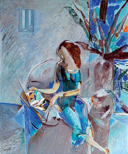 «Девушка с книгой», Расих Ахметвалиев, 2016, холст, масло