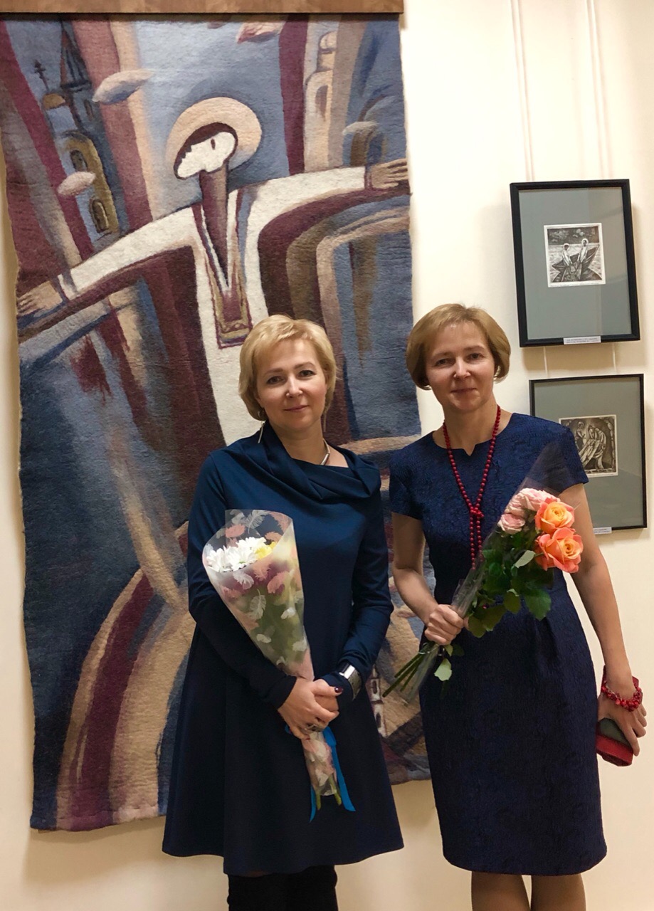 Открытие персональной выставки Елены и Ольги Литвиненко: акварель, рисунок, сухая игла, войлок