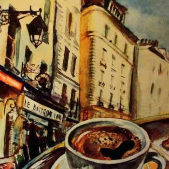 «Утренний парижский кофе с круассаном», Эльвира Асадуллина